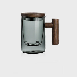 Charcoal Tea Infuser Wood Handle