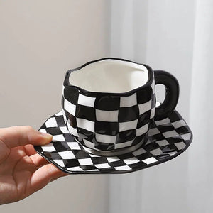 Checkered Mug Set