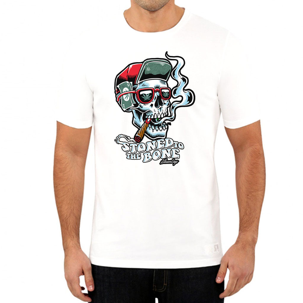 Stoned to the Bone White Tee