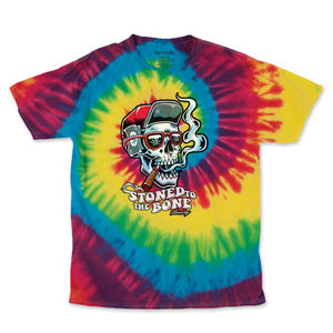 Stoned to the Bone Rainbow Tie Dye Tee