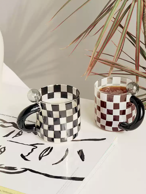 Retro Dot Mug - Checkered