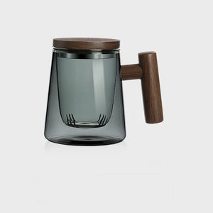 Charcoal Tea Infuser Wood Handle