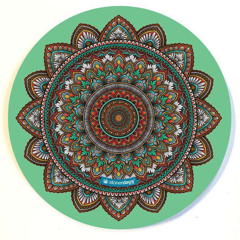 TEAL MANDALA DAB PAD