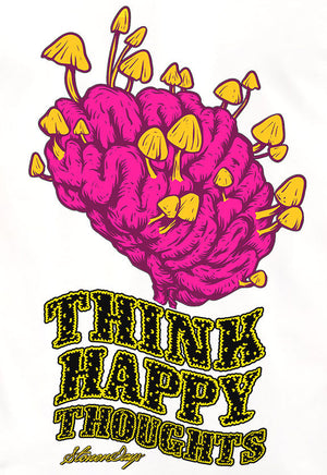 Think Happy Thoughts Rainbow Tie Dye Tee