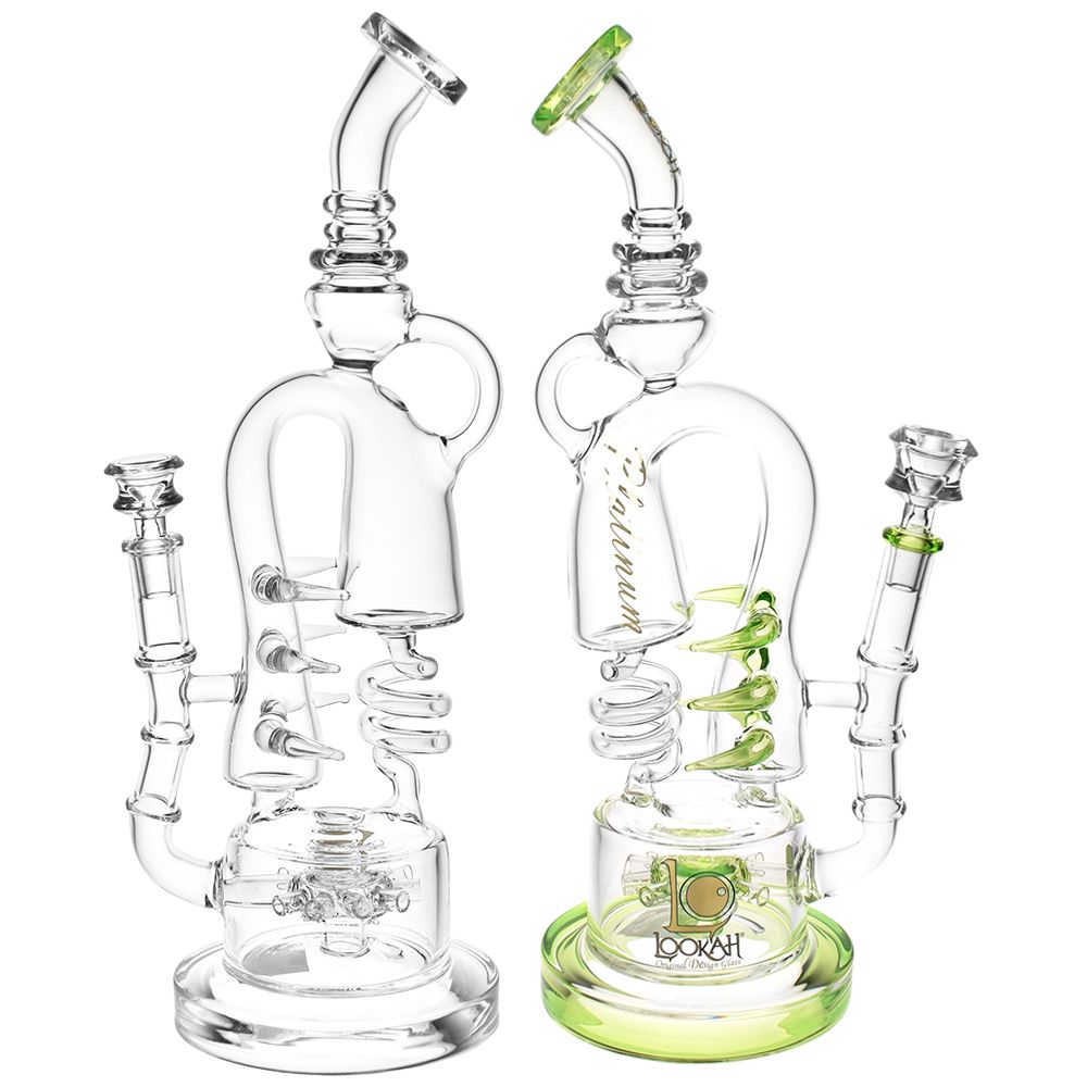 Lookah Glass Spiral Recycler Water Pipe | 14.75" | 14mm F