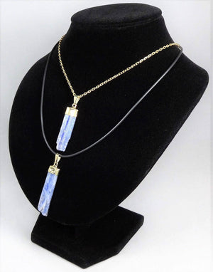 Kyanite Crystal Point Pendant Gold Plated Necklace Charm Healing Crystals And Stones