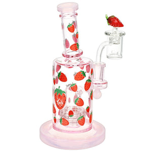 Pulsar Strawberry Cough Glow In The Dark Dab Rig Kit - 8" / 14mm F