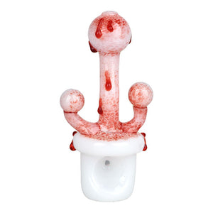 EG Glass Potted Eyeballs Glass Hand Pipe - 5"