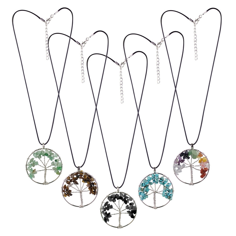 Semi Precious Gem Tree of Life Necklace