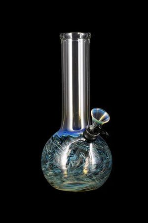 LA Pipes Raked Tiger Stripe Accented Beaker Bong 8"