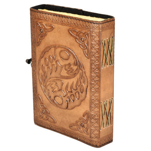 Under The Fairy Moon Embossed Leather Journal - 7" x 5"