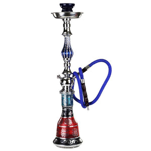 Badshah Platinum Asian Flair Hookah - 26" / 1-Hose