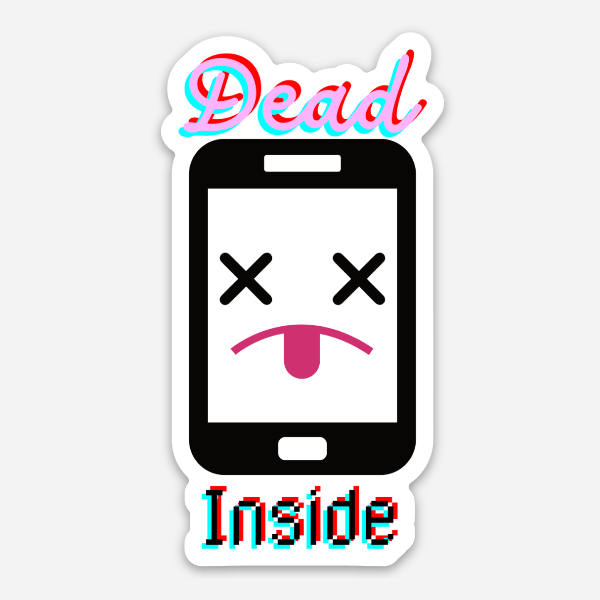 Dead Inside Funny Emo Sticker