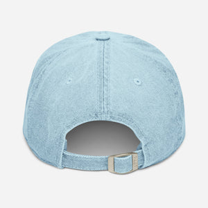 Plant Dad - Denim Hat (orange on blue)