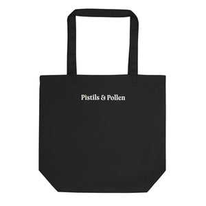 Plant Mom - Organic Cotton Tote Bag (white on black)