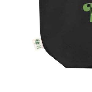 Plant Mom - Organic Cotton Tote Bag (green on black)