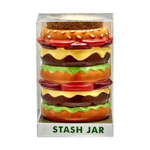 CHEESEBURGER STASH JAR