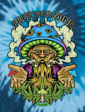 Free Your Mind Blue Tie dye