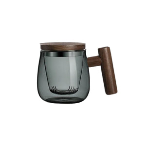 Charcoal Tea Infuser Wood Handle