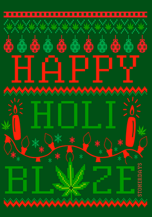 Happy Holiblaze Dab Mat