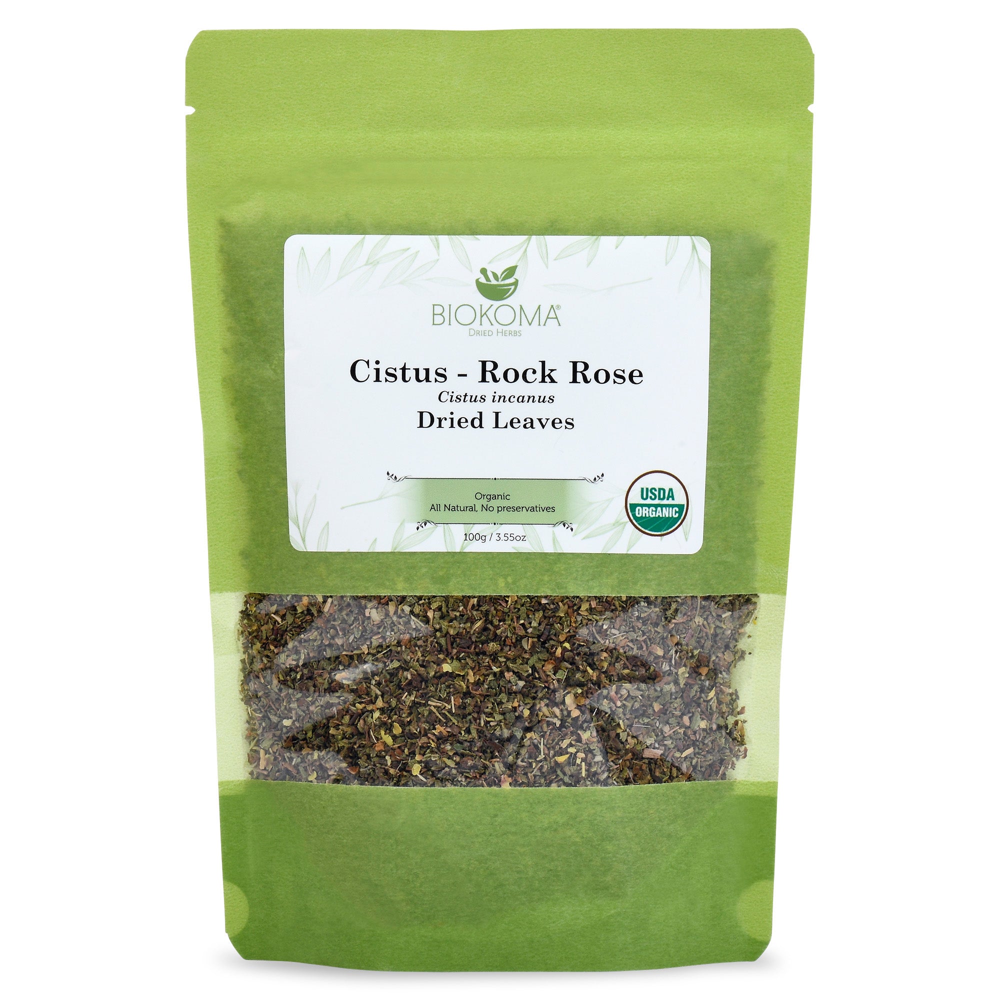 Cistus - Rock Rose (Cistus incanus) Organic Dried Leaves 100g 3.55oz - Turkish