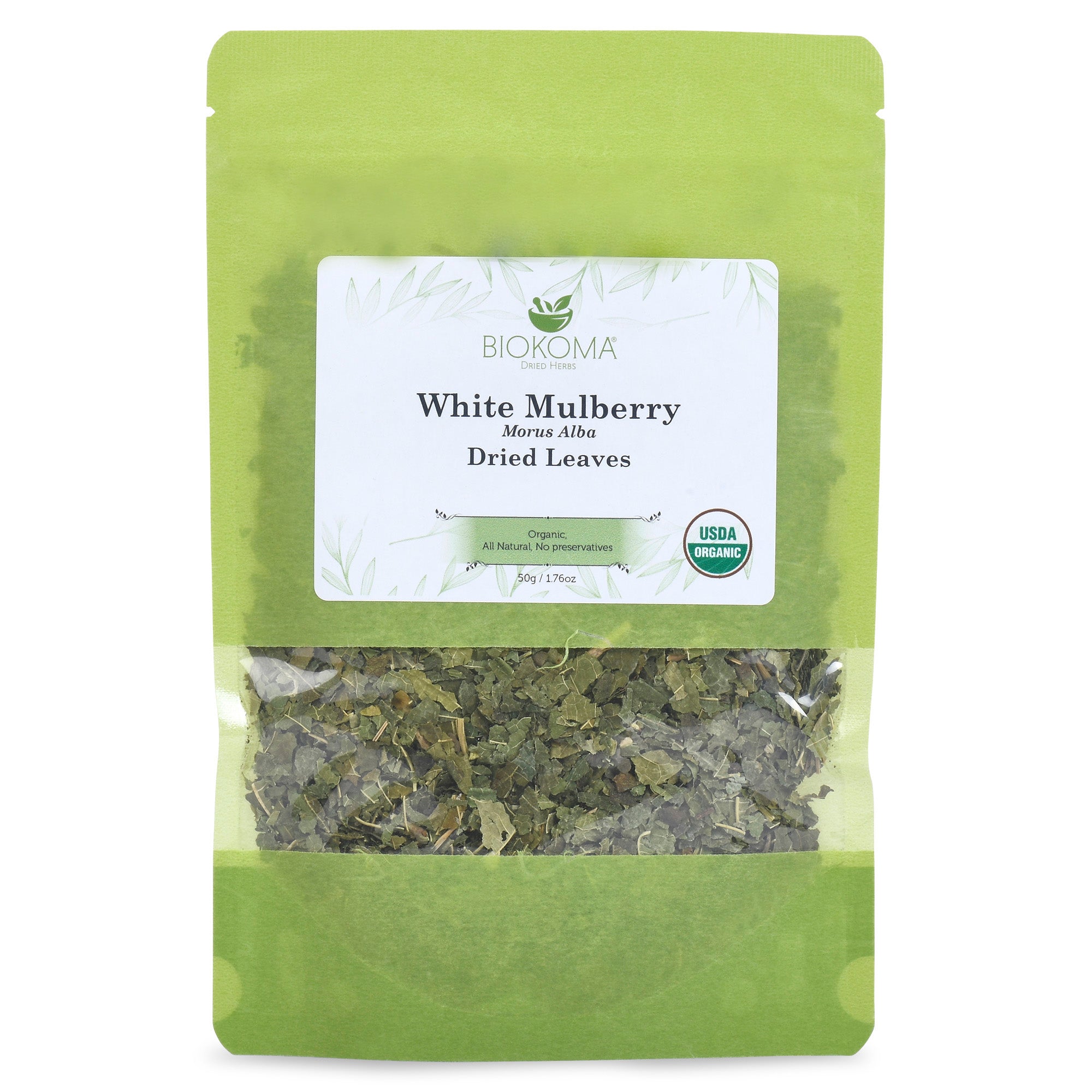 White Mulberry (Morus alba) Organic Dried Leaves 50g 1.76oz