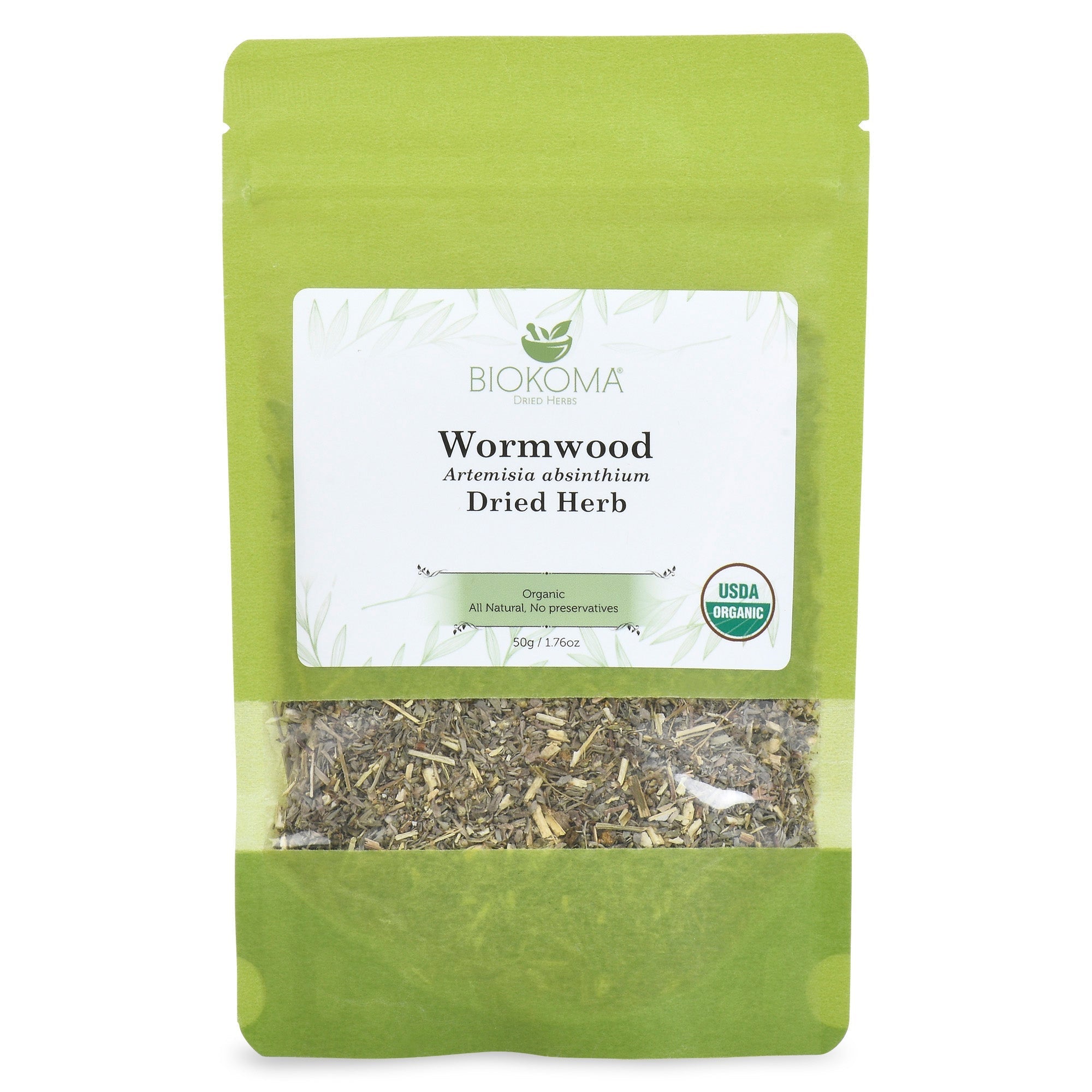 Wormwood (Artemisia absinthium) Organic Dried Herb 50g 1.76oz