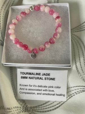 Tourmaline Jade Natural Stone  Bracelet