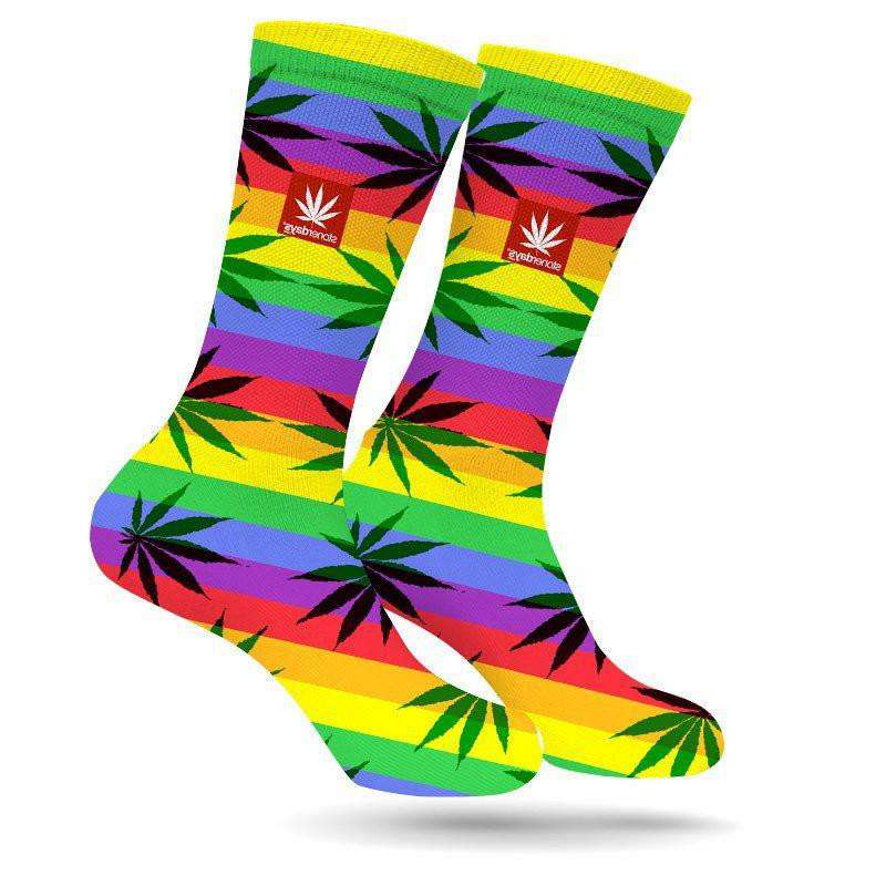 RAINBOW BRIGHT WEED SOCKS