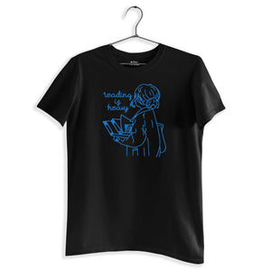 Reading Is Heavy Unisex Organic Cotton T-Shirt Made In The USA