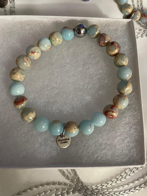 Sky Blue Jasper Polished Bracelet