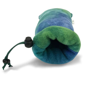 11" Padded Fleece Pipe Pouch - Large, Blue-Green TieDye