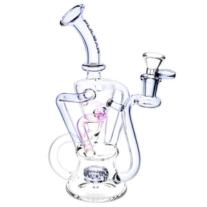 Pulsar 4-Tube Recycler Water Pipe - 9" / 14mm F / Colors Vary