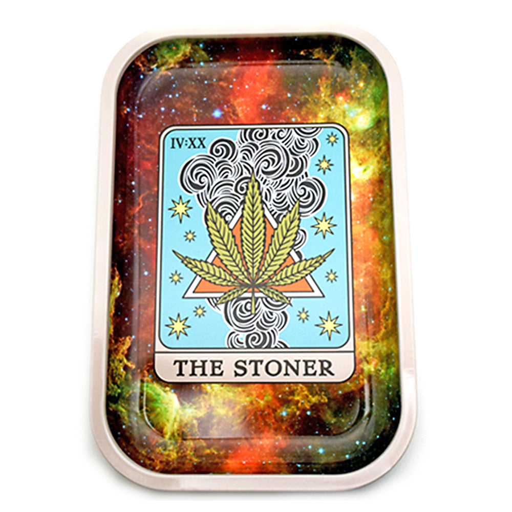 The Stoner Tarot Card Metal Rolling Tray