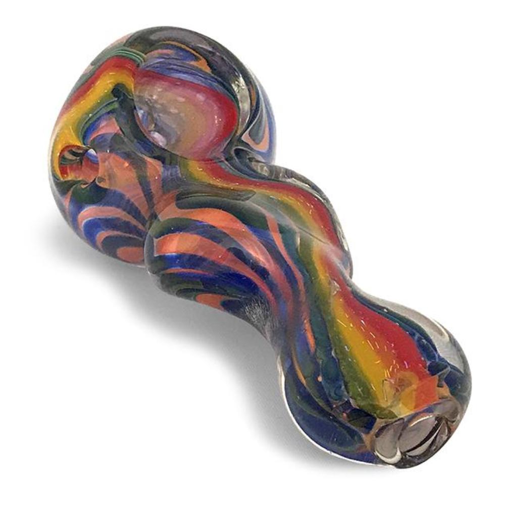 Rainbow Glitter Glass Spoon
