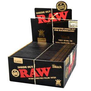 RAW Black Inside Out Rolling Papers | Kingsize Slim