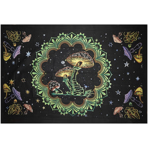 ThreadHeads Mushroom Mandala Tapestry - 55"x83"